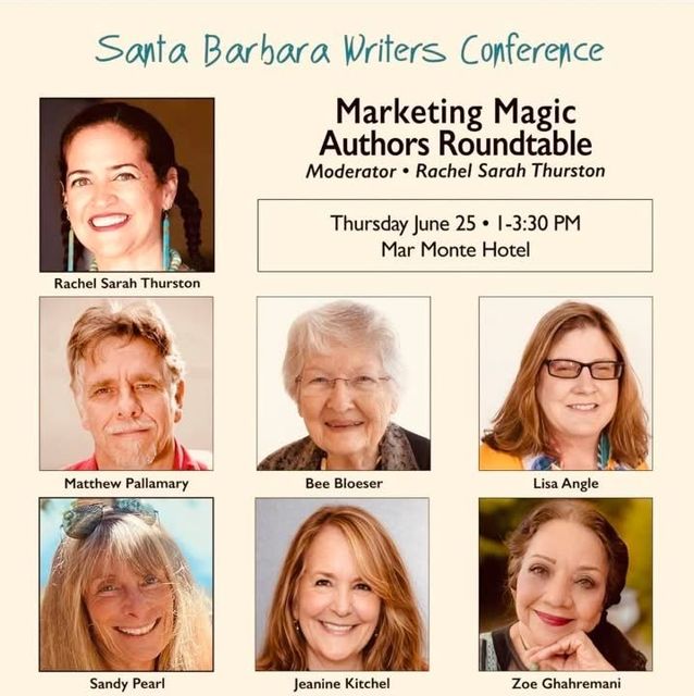 Marketing Magic Authors Roundtable lineup — moderated by Rachel Sarah Thurston