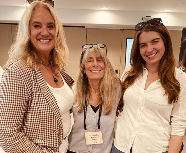 Sandy with fellow writers at the conference
