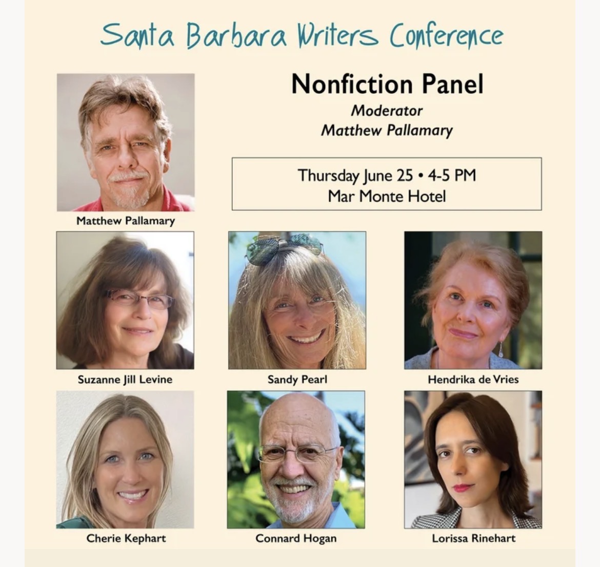 Nonfiction Panel — Matthew Pallamary, Suzanne Jill Levine, Sandy Pearl, Hendrika de Vries, Cherie Kephart, Connard Hogan, Lorissa Rinehart
