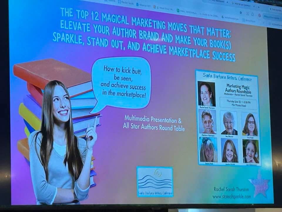 Presentation slide — The Top 12 Magical Marketing Moves That Matter, with the Marketing Magic Authors Roundtable lineup